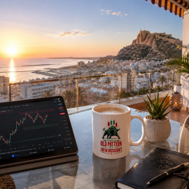 Old Pattern or New Decision Bull Trading Mindset  Coffee Mug (Creator Uploaded)