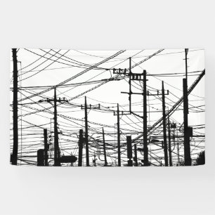Old Phone and Power Lines Banner
