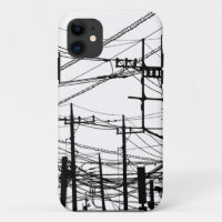 Old Phone and Power Lines