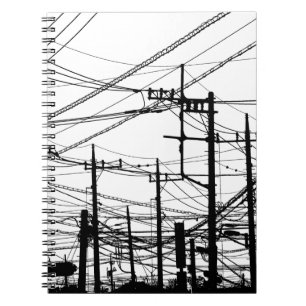 Old Phone and Power Lines Notebook