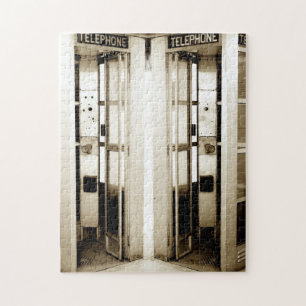 Old Phone Booths Photograph Jigsaw Puzzle