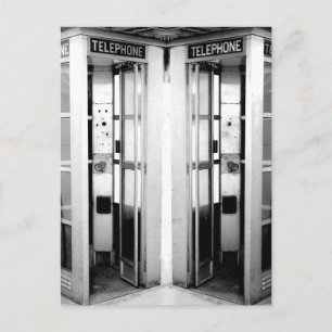 Old Phone Booths Photograph Postcard