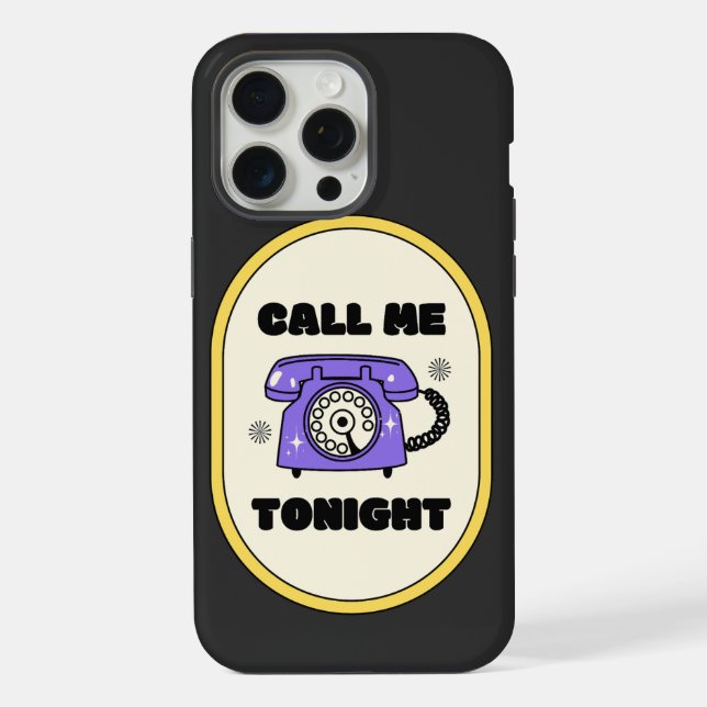 old phone, call me tonight iPhone case (Back)