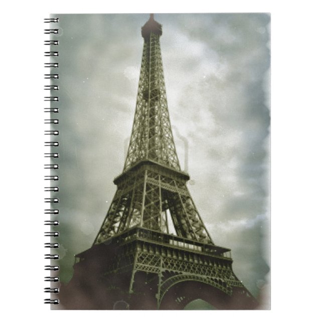 Old Photo Effect Eiffel Tower Paris Notebook (Front)
