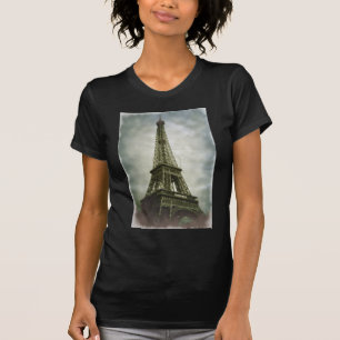 Old Photo Effect Eiffel Tower Paris T-Shirt