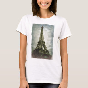 Old Photo Effect Eiffel Tower Paris T-Shirt