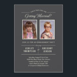 Old Photos Engagement Party Invitations<br><div class="desc">Old photo wedding engagement party invitations with a unique modern design.  Customise the wording and upload old pictures from school or an old photo album. Preview exactly what the finished invitation will look like on screen before you order.</div>
