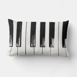 Old Piano Keys Lumbar Cushion