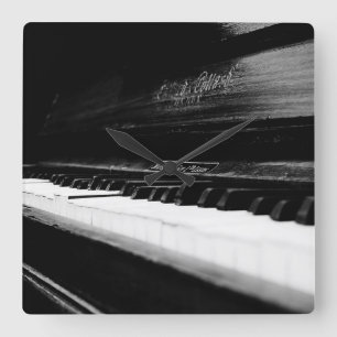 Old Piano Square Wall Clock