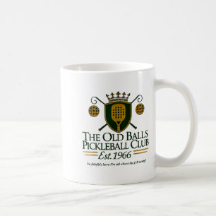 Old pickleball club funny men's 60th birthday coffee mug