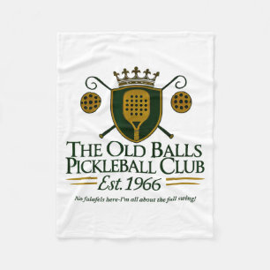 Old pickleball club funny men's 60th birthday fleece blanket