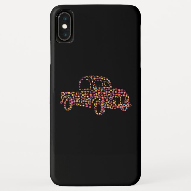Old Pickup Truck Flower Pattern Case-Mate iPhone Case (Back)