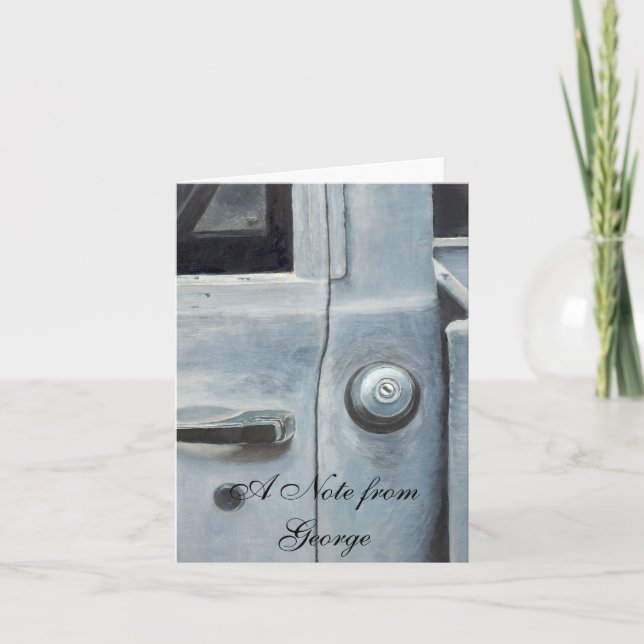 Old Pickup Truck Note Card (Front)