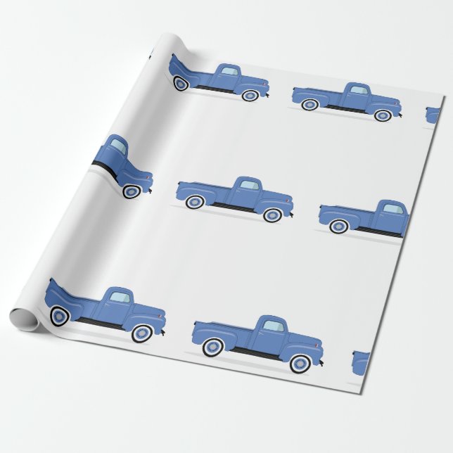 Old Pickup Truck Wrapping Paper (Unrolled)