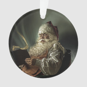 Old picture of Santa Claus, the magic of Christmas Ornament