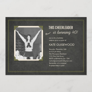 Old Picture Surprise Birthday Invitations (Dark)