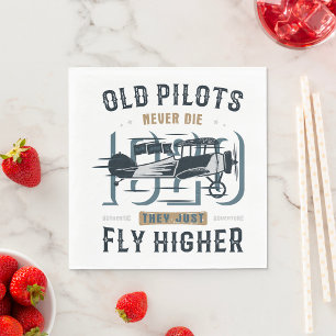 Old Pilots Never Die Napkin