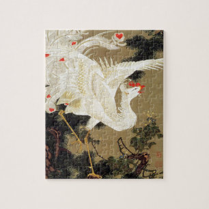 Old Pine Tree and White Phoenix by Ito Jakuchu Jigsaw Puzzle