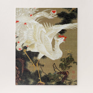 Old Pine Tree and White Phoenix by Ito Jakuchu Jigsaw Puzzle