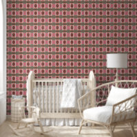 Old pink, white and grey wall tiny