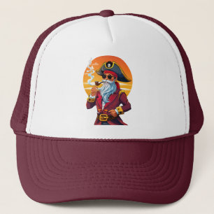 Old pirate captain trucker hat