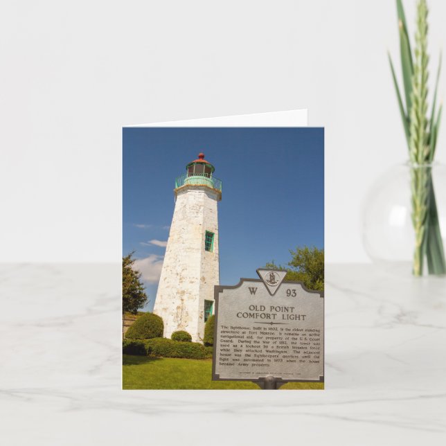 Old Point Comfort Lighthouse Card (Front)