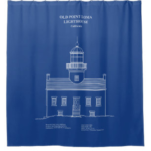 Old Point Loma Lighthouse - California – AD Shower Curtain