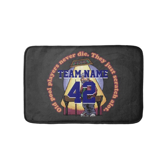 Old Pool players Bath Mat (Front)