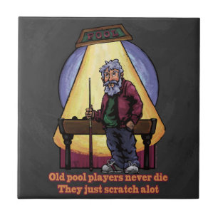 Old Pool Players Character Art Tile