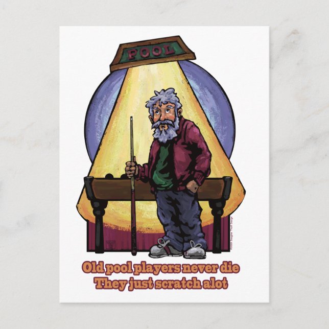 Old Pool players Postcard (Front)