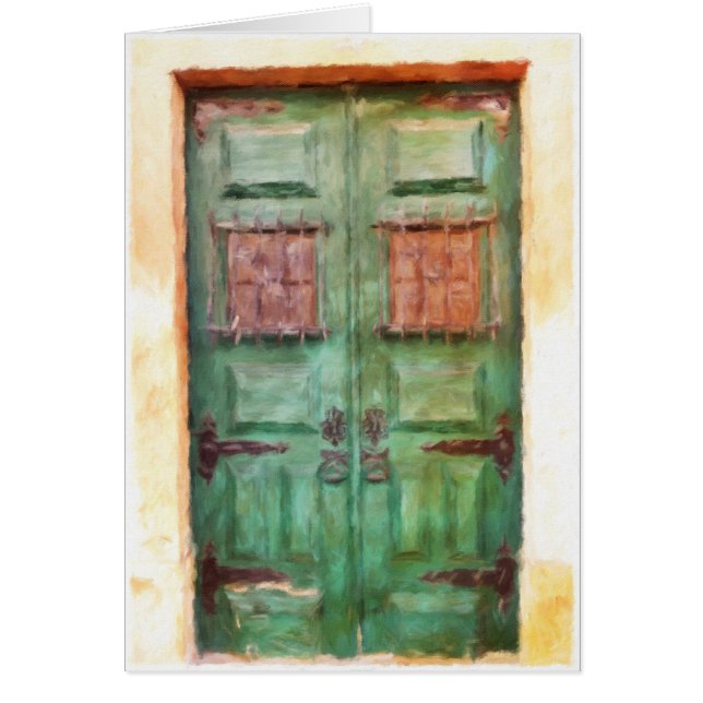 Old Portuguese door blank card (Front)