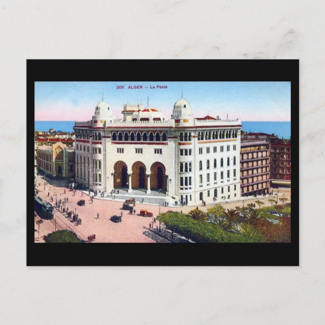 Old Postcard - Algiers, Post Office (Front)
