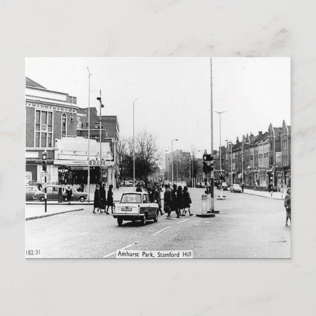 Old Postcard - Amhurst Park, Stamford Hill, London (Front)