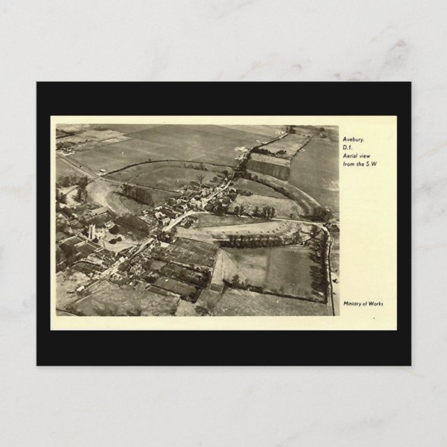 Old Postcard - Avebury, Wiltshire (Front)