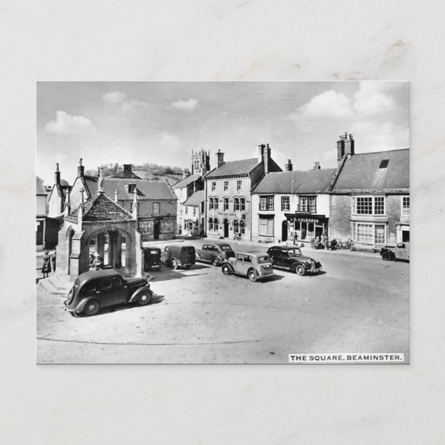 Old Postcard - Beaminster, Dorset (Front)