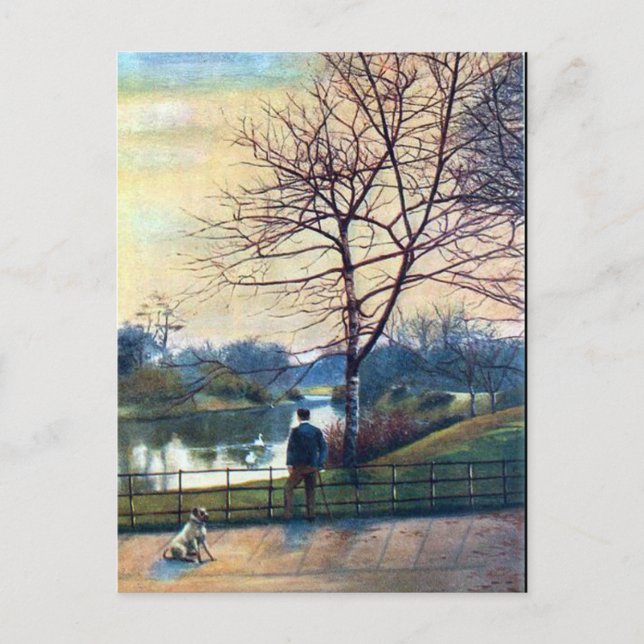 Old Postcard - Birkenhead Park. (Front)