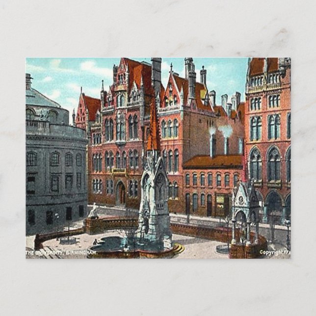 Old Postcard - Birmingham University (Front)