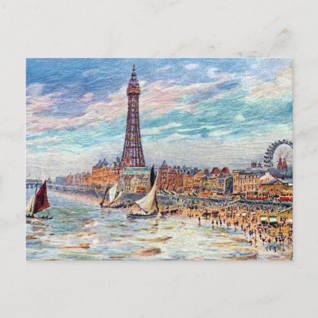 Old Postcard - Blackpool, Lancashire (Front)