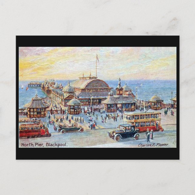 Old Postcard - Blackpool, North Pier (Front)