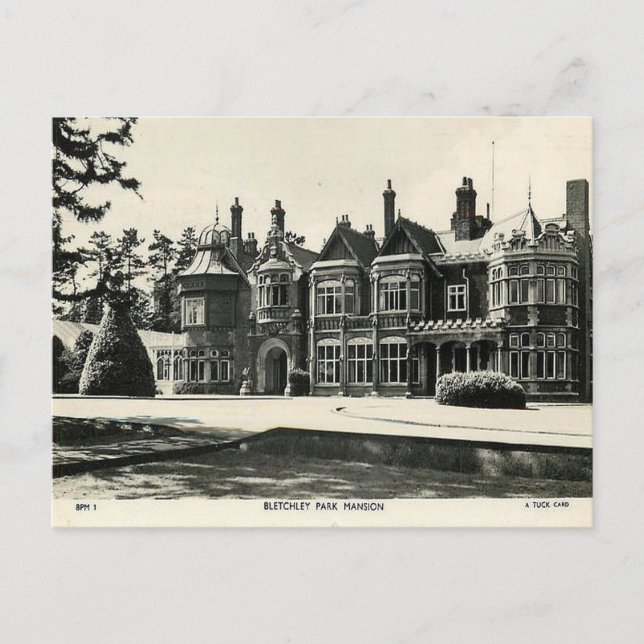 Old Postcard - Bletchley Park Mansion (Front)
