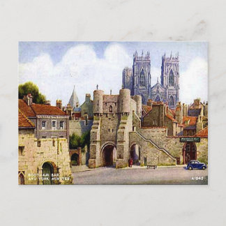 Old Postcard - Bootham Bar, York
