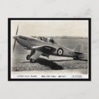 Old Postcard - Boulton Paul "Defiant"
