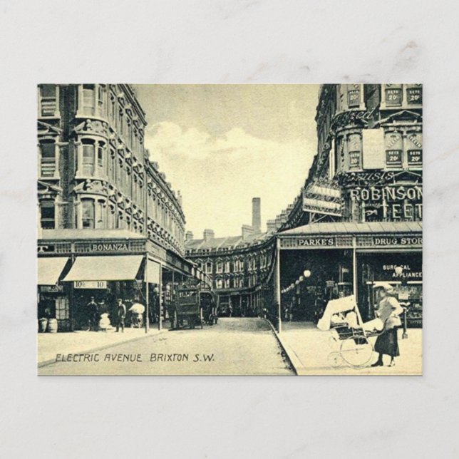 Old Postcard - Brixton, London (Front)
