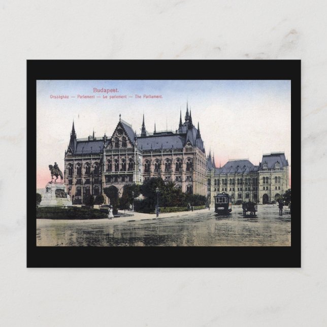 Old Postcard - Budapest, Parliament 1913 (Front)