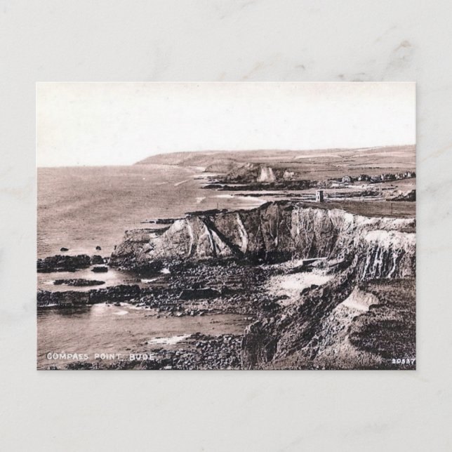 Old Postcard - Bude, Cornwall, England (Front)