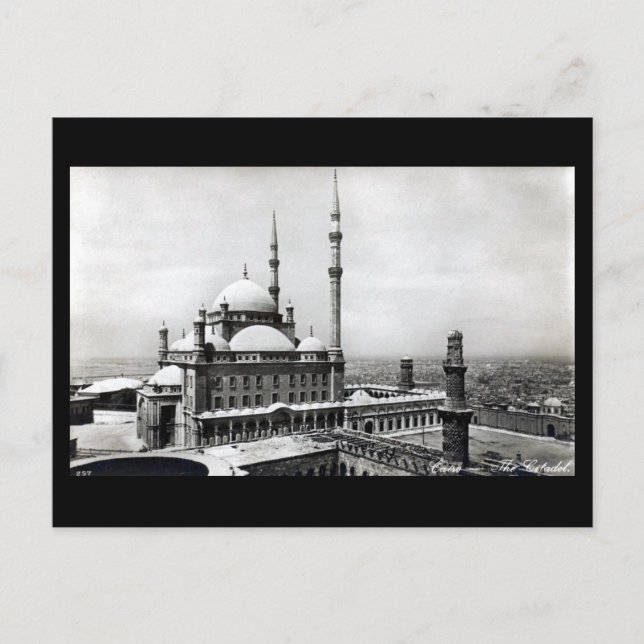 Old Postcard - Cairo, the Citadel (Front)
