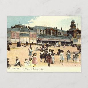 Old Postcard - Calais, Beach & Casino