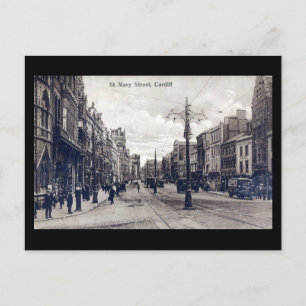Old Postcard, Cardiff, St Mary Street Postcard