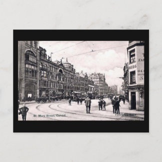 Old Postcard, Cardiff, St Mary Street Postcard