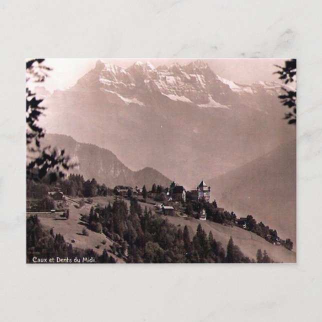 Old Postcard - Caux, Vaud, Switzerland (Front)